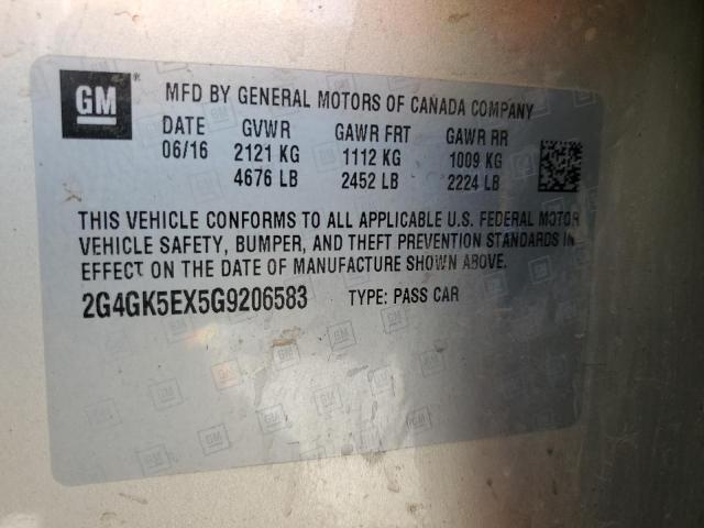 2016 BUICK REGAL - 2G4GK5EX5G9206583