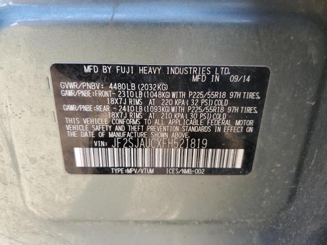 2015 SUBARU FORESTER 2 - JF2SJAUCXFH521819