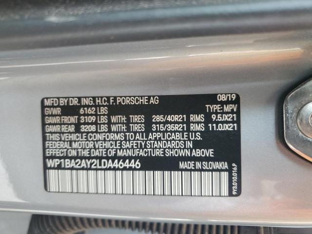 2020 PORSCHE CAYENNE CO - WP1BA2AY2LDA46446
