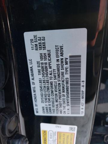 2021 HONDA PILOT EXL - 5FNYF5H58MB019823
