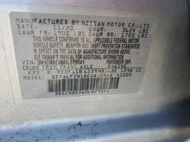 2021 NISSAN VERSA SV - 3N1CN8EV6ML829541