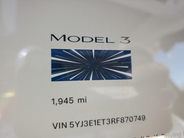 2024 TESLA MODEL 3 - 5YJ3E1ET3RF870749