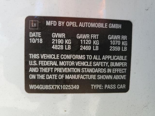 2019 BUICK REGAL TOUR W04GU8SX7K1025349