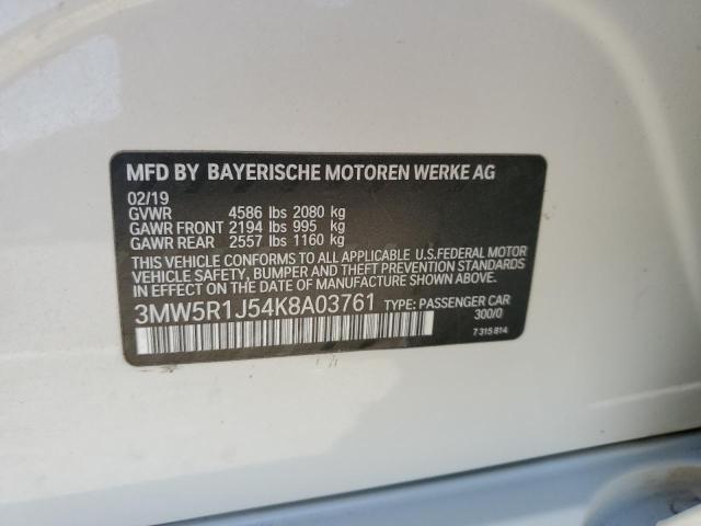 2019 BMW 330I - 3MW5R1J54K8A03761