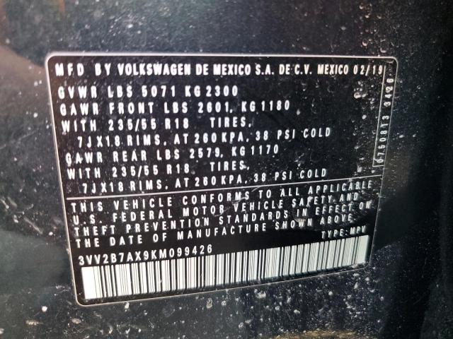 2019 VOLKSWAGEN TIGUAN SE - 3VV2B7AX9KM099426