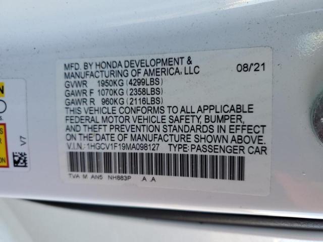 2021 HONDA ACCORD LX - 1HGCV1F19MA098127