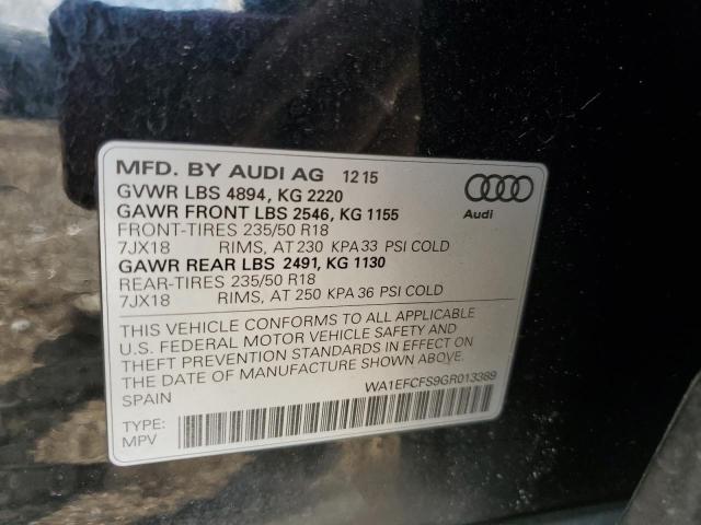 2016 AUDI Q3 PREMIUM - WA1EFCFS9GR013389