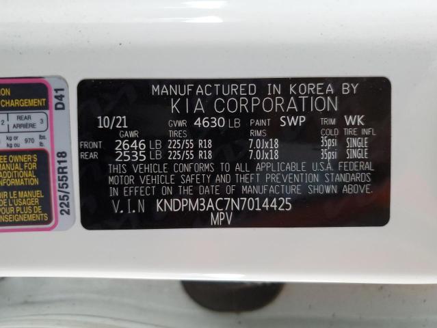 2022 KIA SPORTAGE L - KNDPM3AC7N7014425