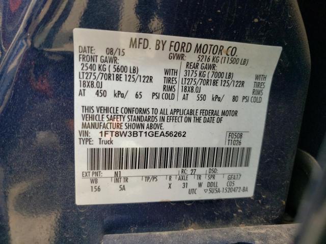 2016 FORD F350 SUPER - 1FT8W3BT1GEA56262