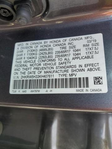 2019 HONDA CR-V LX 2HKRW5H33KH407611