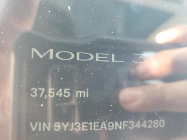 2022 TESLA MODEL 3 - 5YJ3E1EA9NF344280