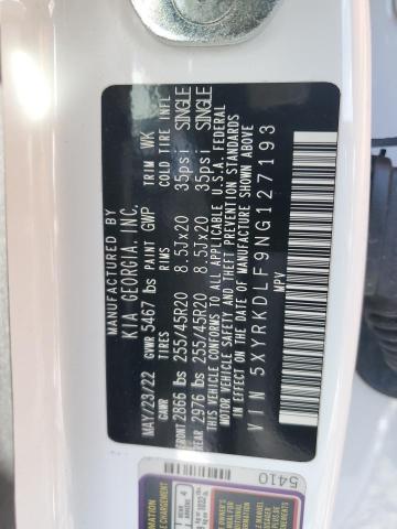 2022 KIA SORENTO SX 5XYRKDLF9NG127193