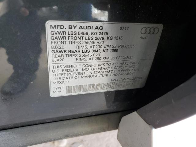 2018 AUDI Q5 PRESTIG WA1CNAFYXJ2027367