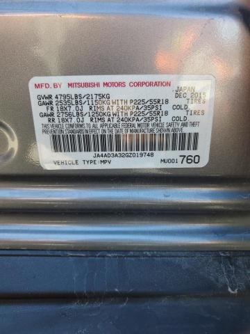 2016 MITSUBISHI OUTLANDER - JA4AD3A32GZ019748