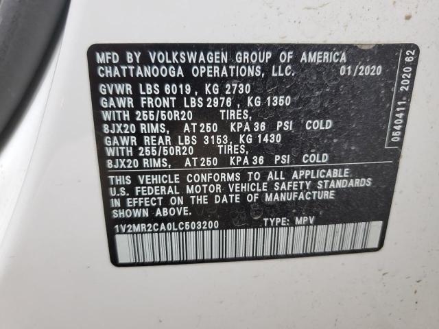 2020 VOLKSWAGEN ATLAS SEL - 1V2MR2CA0LC503200