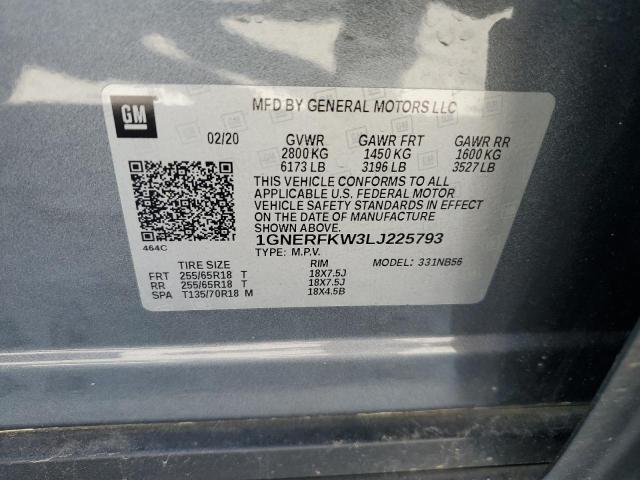 2020 CHEVROLET TRAVERSE L 1GNERFKW3LJ225793