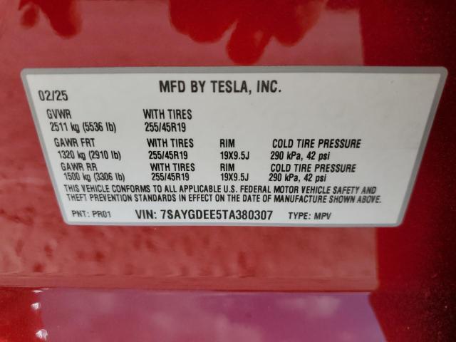 2026 TESLA Y 7SAYGDEE5TA380307