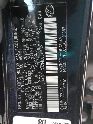 2021 LEXUS ES 300H 58ADA1C12MU008533