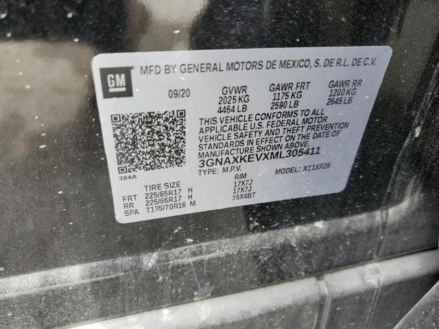 2021 CHEVROLET EQUINOX LT 3GNAXKEVXML305411