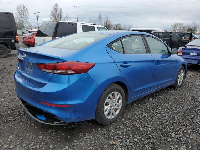 HYUNDAI ELANTRA SE 2018 blue  gas 5NPD74LF4JH285455 photo #4
