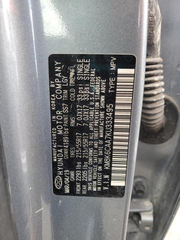 2019 HYUNDAI KONA SEL KM8K6CAA7KU333495