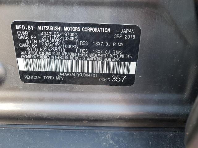 2019 MITSUBISHI OUTLANDER - JA4AR3AU9KU004101