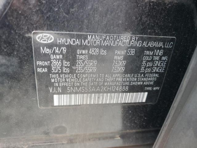 2019 HYUNDAI SANTA FE L 5NMS53AA2KH124888