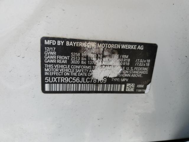 2018 BMW X3 XDRIVE3 - 5UXTR9C56JLC78109