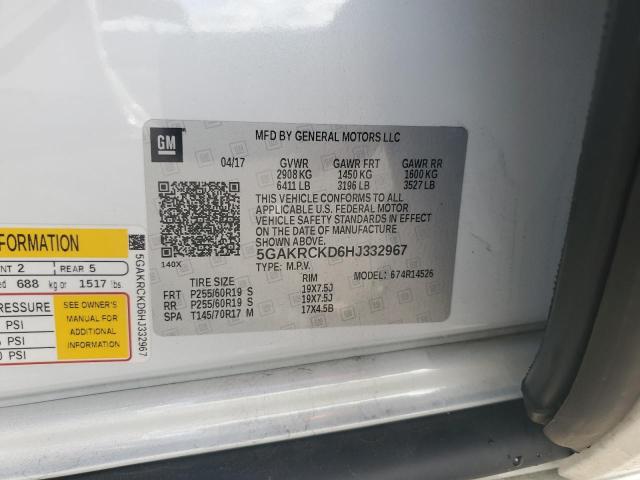2017 BUICK ENCLAVE - 5GAKRCKD6HJ332967