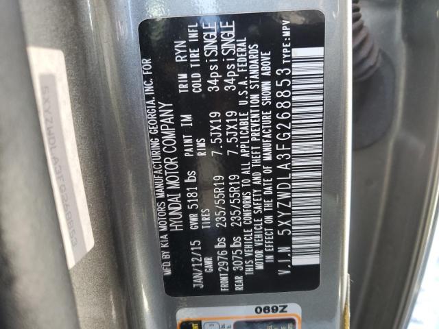 2015 HYUNDAI SANTA FE S 5XYZWDLA3FG268853