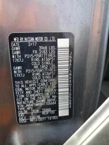 2017 NISSAN JUKE S - JN8AF5MR8HT705684