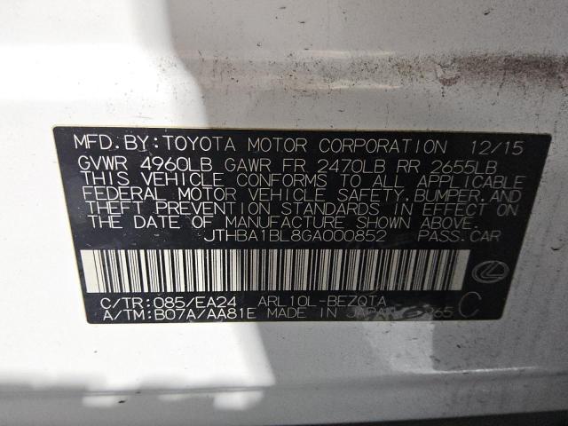 2016 LEXUS GS 200T BA JTHBA1BL8GA000852