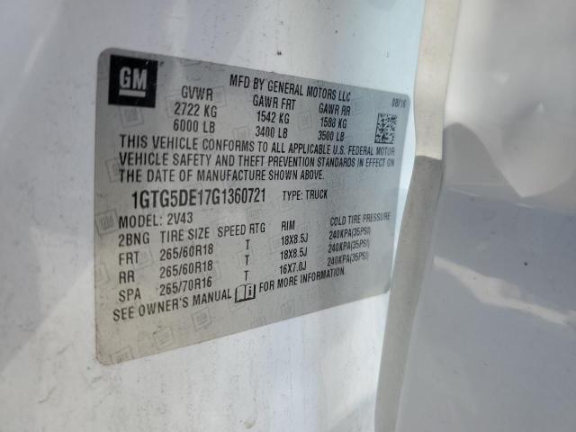 2016 GMC CANYON SLT 1GTG5DE17G1360721