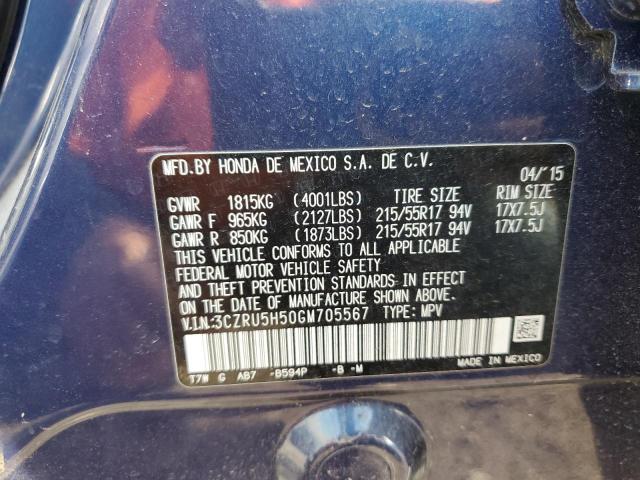 2016 HONDA HR-V EX 3CZRU5H50GM705567