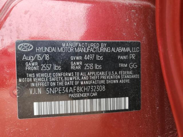 2019 HYUNDAI SONATA LIM - 5NPE34AF8KH732308