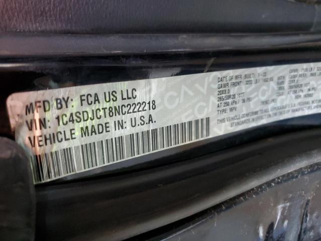 2022 DODGE DURANGO R/ - 1C4SDJCT8NC222218