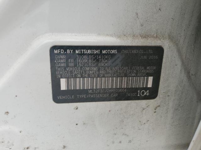 2017 MITSUBISHI MIRAGE G4 - ML32F3FJ2HHF09664