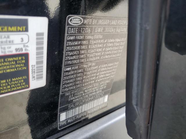 2017 LAND ROVER RANGE ROVE - SALWG2FV0HA132212