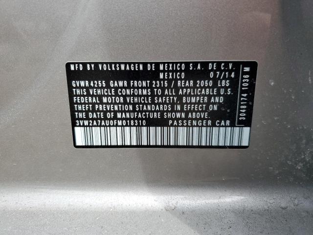 2015 VOLKSWAGEN GOLF TDI - 3VW2A7AU0FM018310