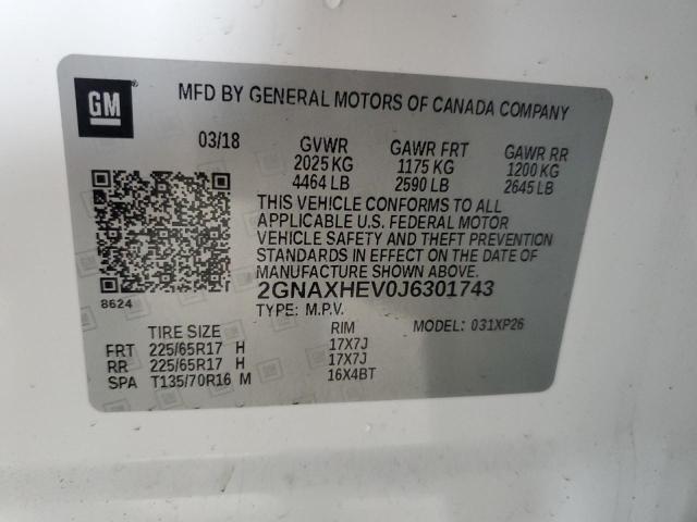 2018 CHEVROLET EQUINOX LS - 2GNAXHEV0J6301743