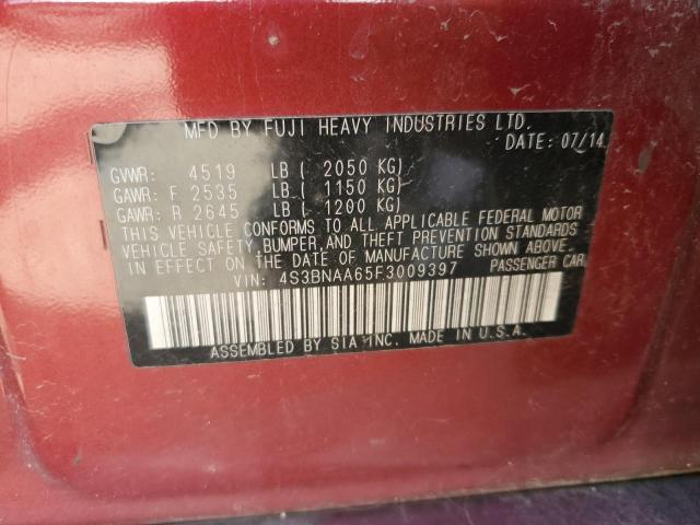 2015 SUBARU LEGACY 2.5 - 4S3BNAA65F3009397