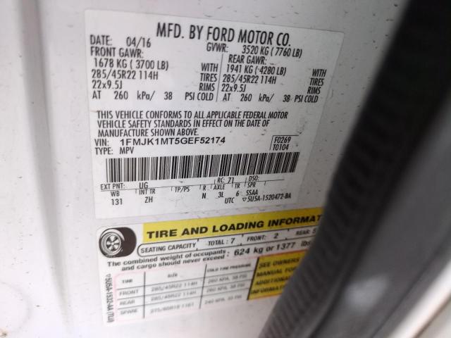 2016 FORD EXPEDITION - 1FMJK1MT5GEF52174