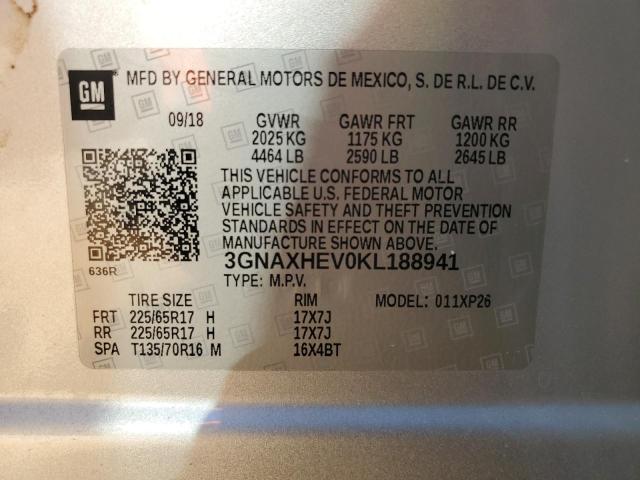 2019 CHEVROLET EQUINOX LS - 3GNAXHEV0KL188941