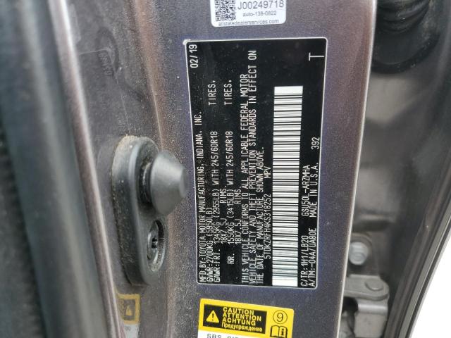 2019 TOYOTA HIGHLANDER - 5TDKZRFH4KS318252
