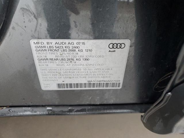 2016 AUDI Q5 PREMIUM - WA1C2AFPXGA027349