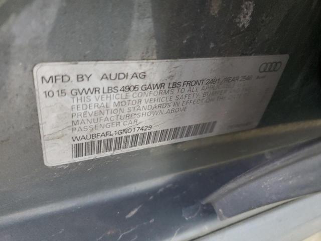 2016 AUDI A4 PREMIUM - WAUBFAFL1GN017429