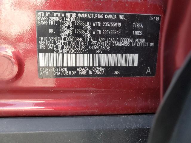 2019 TOYOTA RAV4 XLE P - 2T3A1RFV0KC050115