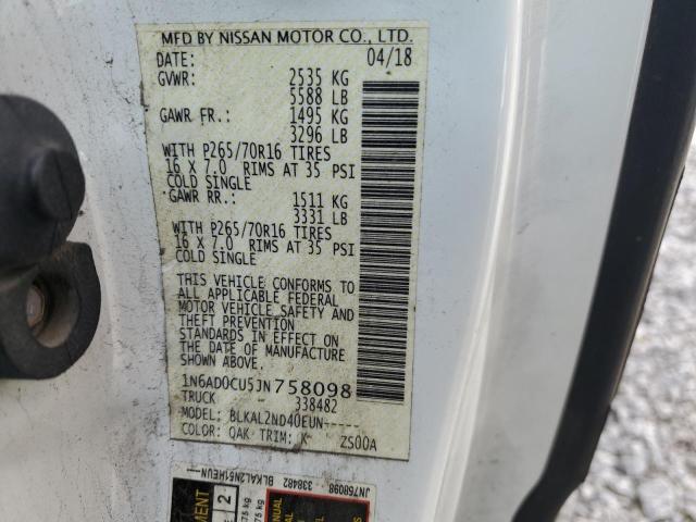 2018 NISSAN FRONTIER S - 1N6AD0CU5JN758098