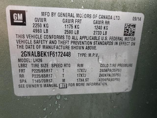 2015 CHEVROLET EQUINOX LT - 2GNALBEK1F6172448