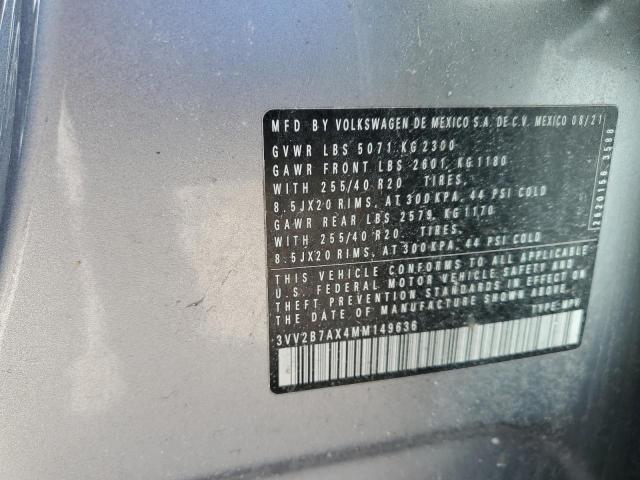 2021 VOLKSWAGEN TIGUAN SE - 3VV2B7AX4MM149636